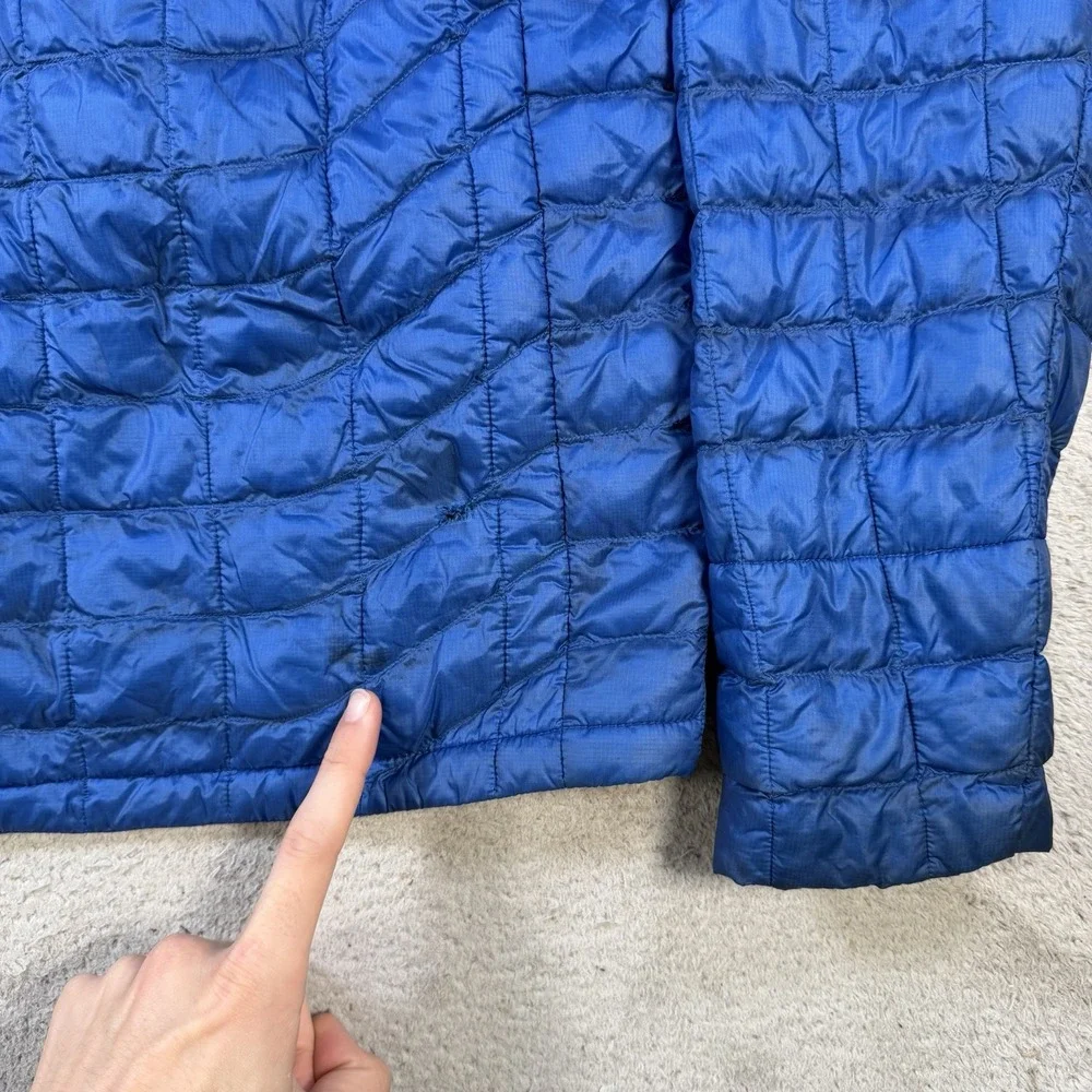 North Face Thermoball Eco Puffer Jacket Men's Size XXL Blue Full Zip Lightweight